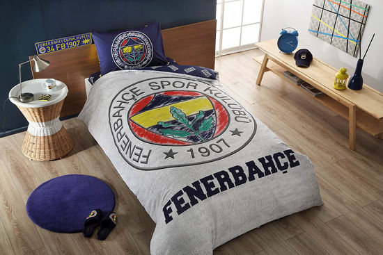 Taç Lisanslı Fenerbahçe Grey Tek Kişilik Nevresim Takımı resmi