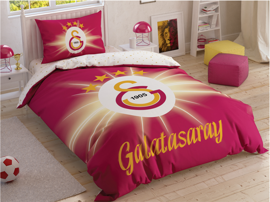 Taç Lisanslı Galatasaray Light Glow Tek Kişilik Nevresim Takımı resmi