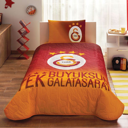 Taç Lisanslı Galatasaray 4. Yıldız Tek Kişilik Kapitoneli Nevresim Takımı resmi