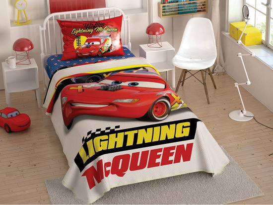 Taç Lisanslı Disney Cars Mcqueen 2020 Tek Kişilik Pike Takımı resmi